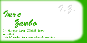 imre zambo business card